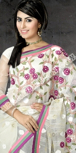 Embroidery & Karchupi Sari 