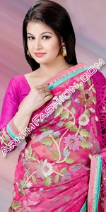 Magenta Exclusive Jamdani Dhakai Jamdani Saree, Eid Collection 2014, Saree, Sharee, Sari, Bangladeshi Saree