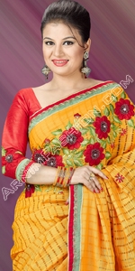 Yellow Half Silk Saree 